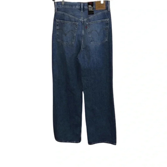 Levi's Ripped High Waist Loose Fit Medium Wash Jeans 28x31 - Picture 7 of 9